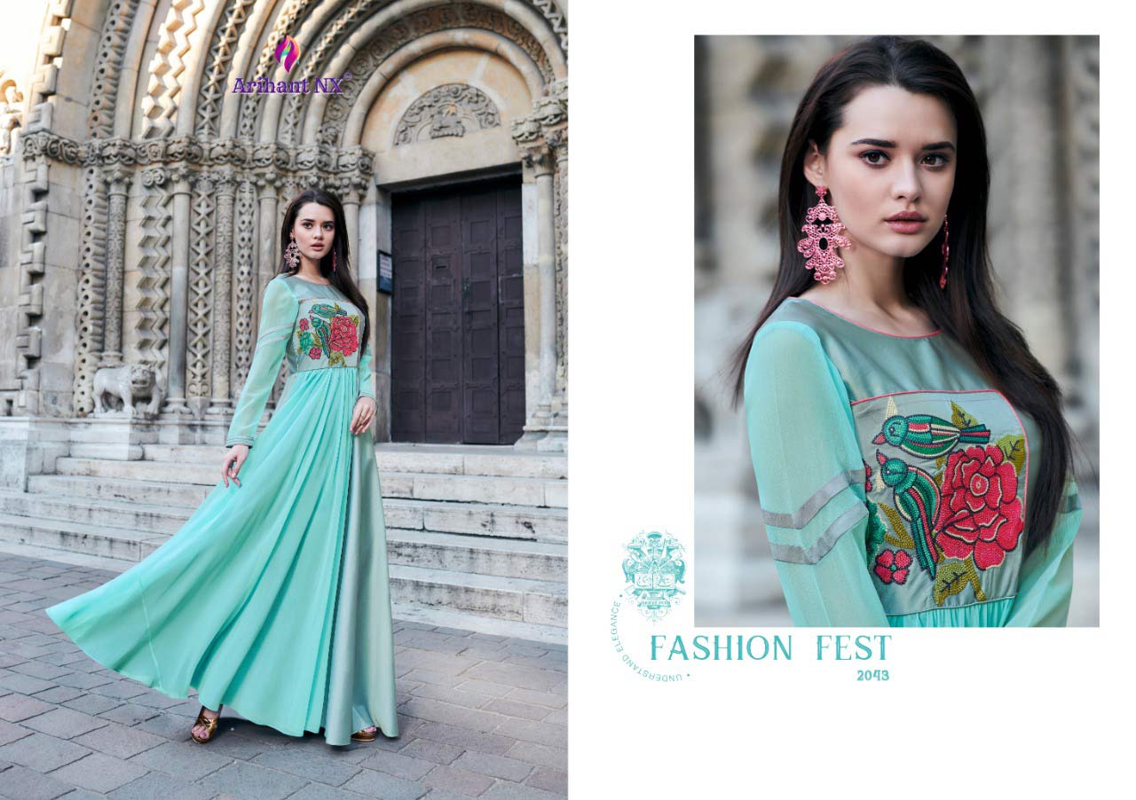 Arihant Floret Vol 7 Silk Kurti Gown Series Collection Arihant Floret Vol 7 Silk Kurti Gown Series Collection